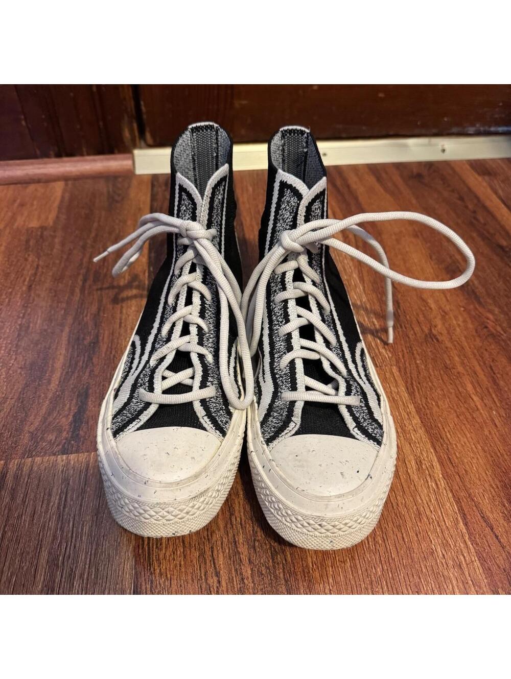 Converse Chuck 70 Renew Knit High black and white sneakers size 6 - Picture 4 of 4